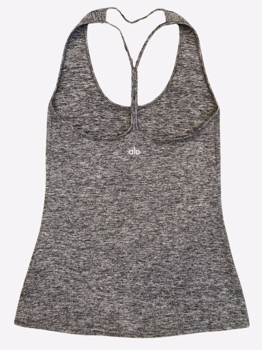 Alo Yoga Heather Grey Racerback Soft Athletic Top Athleisure Tank Sz Small